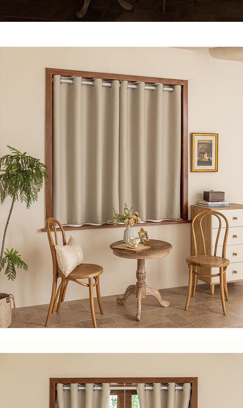 A set of simple small curtain sunshade sunscreen heat insulation rental room