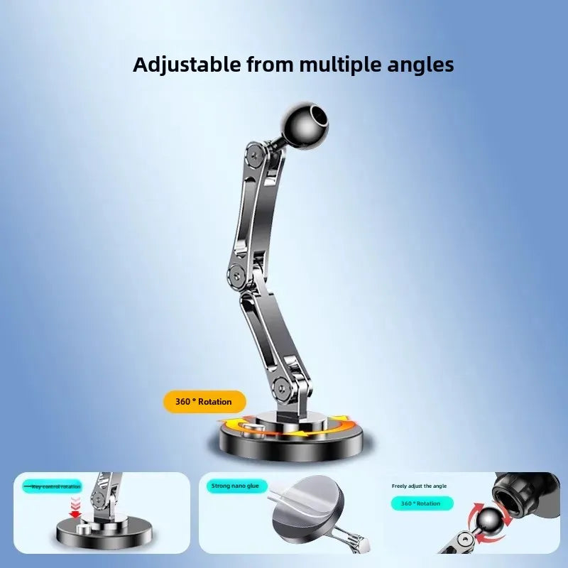 Car Bracket base 17mm ball head base 360-degree rotating adhesive type with different Chuck mobile phone holder