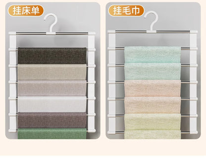 Multi-Layer Multifunctional Household Pants Rack, Non-Slip Seamless Pants Hanger, Special Folding Storage Organizer