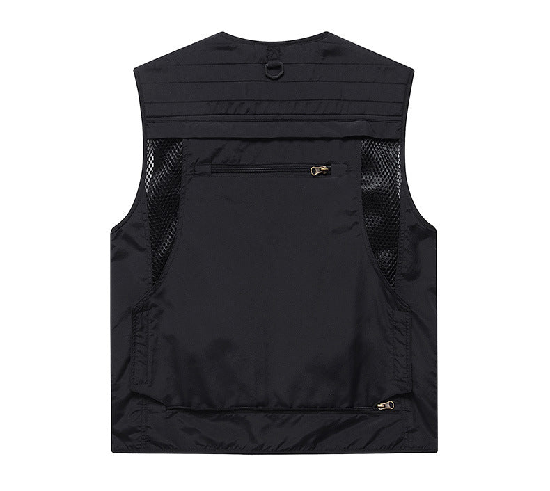 Four Seasons Photography Tooling Multi-Pocket Quick-Dry Vest Safety Waistcoat Logo Printing Men's and Women's Wear