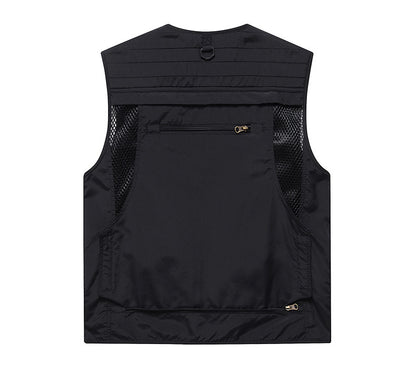 Four Seasons Photography Tooling Multi-Pocket Quick-Dry Vest Safety Waistcoat Logo Printing Men's and Women's Wear