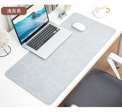 Skin-feeling Crazy Horse Leather Table Mat Leather Pattern Mouse Pad Custom Oversized Office Computer Mat Leather Learning Desk Mat