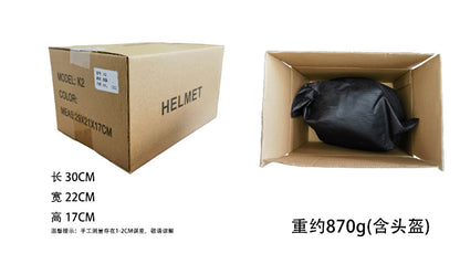 Safety certification car helmet spring retro motorcycle half helmet men and women motorcycle helmet scoop helmet LUOK