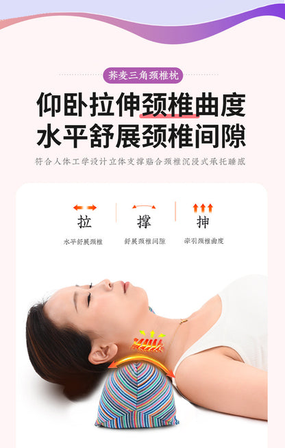 Wholesale Pure Cotton Pure Buckwheat Shell Diamond Cervical Pillow Household Adult Waist Pillow Nap Pillow Wholesale Buckwheat Pillow