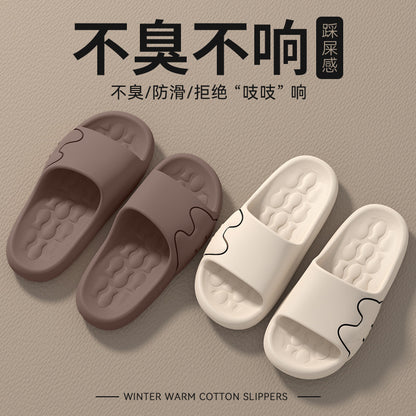 Cross-Border Online Sales Slippers for Men Summer 2025 New Indoor Home Non-Slip Silent Thick-Soled Cute Sandals for Women