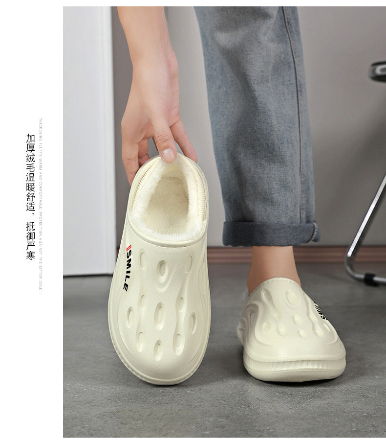 Cotton Slippers for Home, High-End, Daily Wear, 2025 New Style Fleece-Lined Warm Cotton Shoes for Men, Cotton Tow