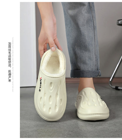 Cotton Slippers for Home, High-End, Daily Wear, 2025 New Style Fleece-Lined Warm Cotton Shoes for Men, Cotton Tow