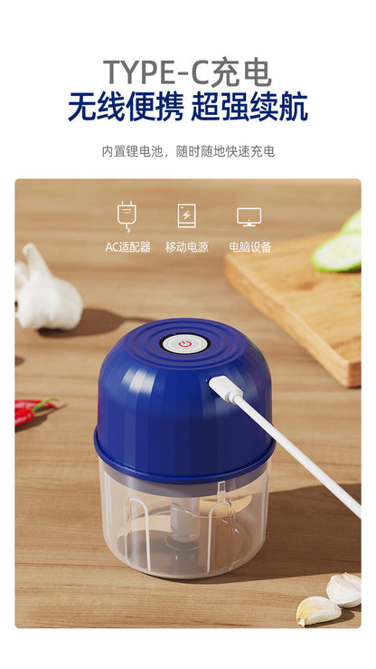 Wireless Electric Garlic Masher Household Food Grade Baby Food Auxiliary Machine Kitchen Garlic Stir Barbecue Seasoning Cooking Machine