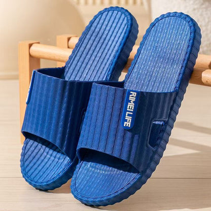 Bathroom Slippers Comfortable Flat Heel Slippers Four Seasons Universal Outdoor Personality Simple Comfortable PVC Slippers Wholesale