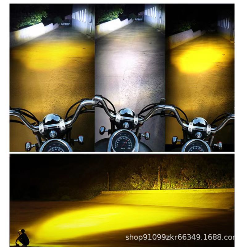 Electric car light super bright LED strong light motorcycle lens headlight shop street light tricycle battery car super bright spot light
