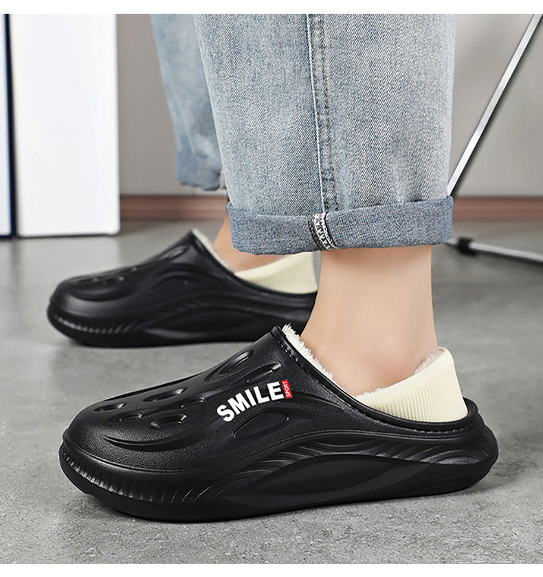 Cotton Slippers for Home, High-End, Daily Wear, 2025 New Style Fleece-Lined Warm Cotton Shoes for Men, Cotton Tow