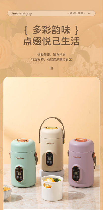 Shake the sound net red electric cooker portable soup porridge artifact 1.2L stainless steel electric cooker multifunctional reservation lifting