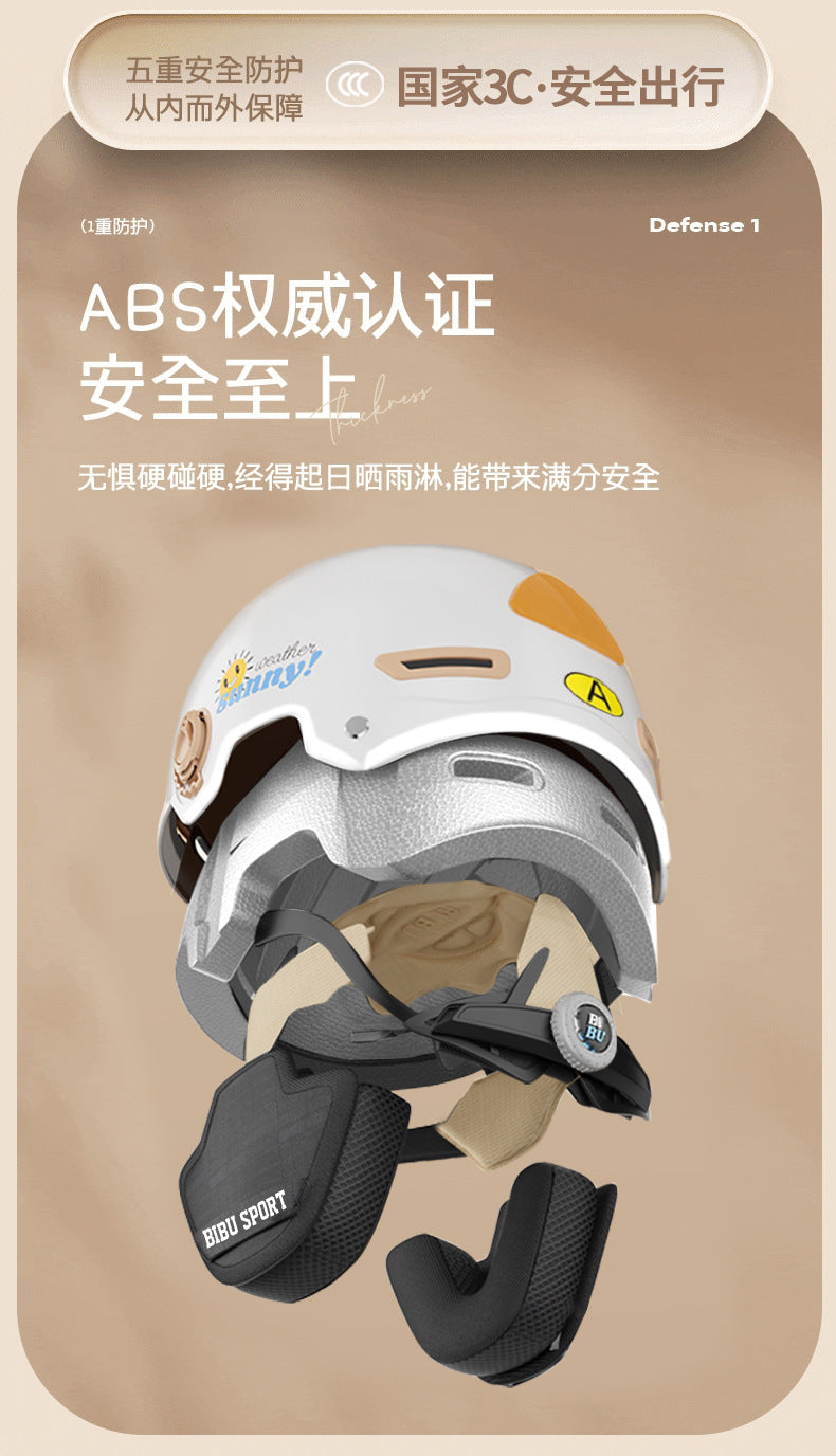 New National Standard 3C certified electric car helmet men and women Four Seasons universal sun protection electric car helmet lightweight half helmet