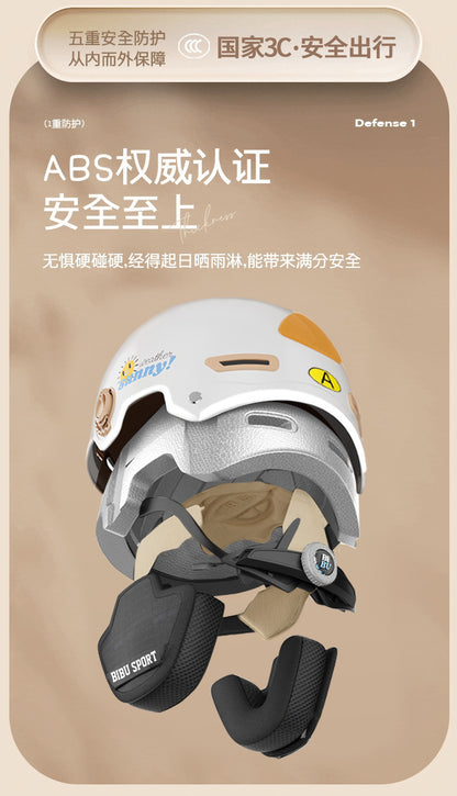 New National Standard 3C certified electric car helmet men and women Four Seasons universal sun protection electric car helmet lightweight half helmet