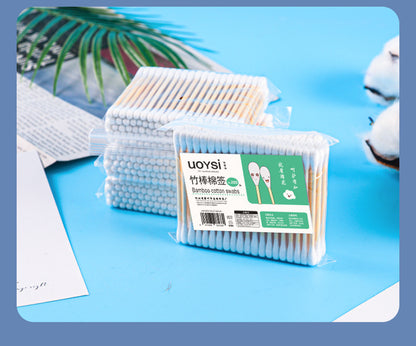 Double-Ended Bagged Cotton Swabs for Ear Picking, Ear Picking Cotton Swabs for Makeup Removal, Makeup and Beauty Cleaning, Free Shipping