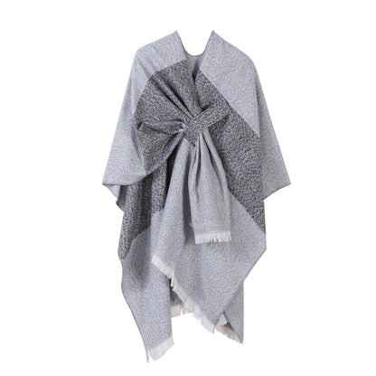 Jiangnan Watertown Knitted Shawl High-end Ethnic Style Cloak Western Sichuan Yunnan Travel Wear Imitation Cashmere Cape Women
