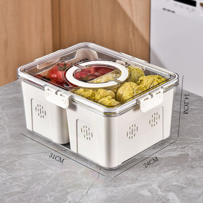 Fresh-Keeping Box Plastic Storage Thickeneded Refrigerator Dust-Proof Finishing Household Artifact Special Kitchen New Plastic Box