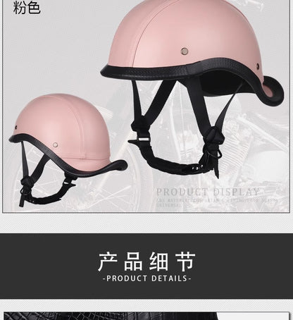 New National Standard 3C Retro Flip-Up Helmet for Women, Motorcycle Half-Helmet for Men, Electric Scooter Helmet, Cruiser Helmet for Riding