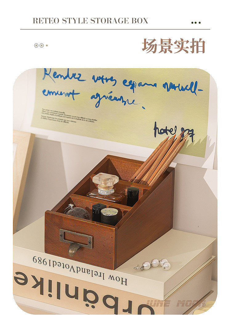 Bedside Remote Control Phone Holder Desktop Organizer Lipstick Perfume Storage Box Makeup Brush Holder Pen Holder Desk Pencil Box