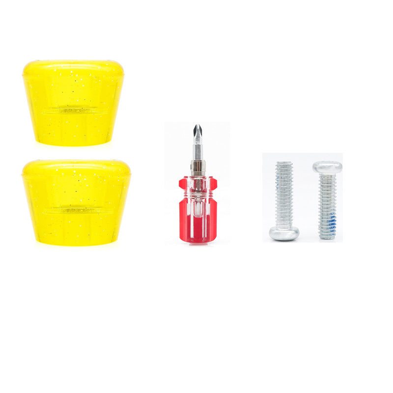 Double-row skates high elastic wear-resistant PU brake head four-wheel roller skates point ice roller skates brake accessories