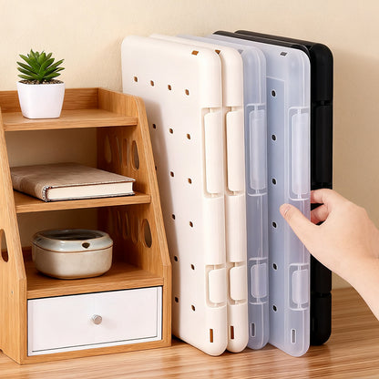 Plastic board folder file box copy writing board storage box A4 data box PP transparent office supplies finishing box