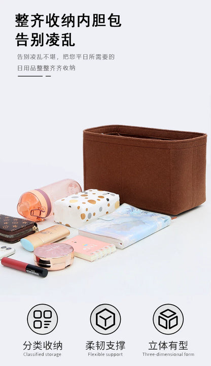 Suitable for Lv Carryall Inner Bag, Medium-Sized Handbag Organizer Storage Bag with Lining