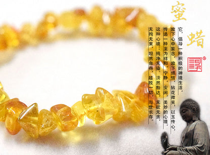 Amber Beeswax Bracelet Women's High-end Sense New Chinese Bracelet Wenchuang First Jewelry Natural Real Cross-border One-Piece Hair