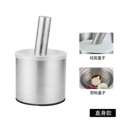 304 stainless steel garlic masher round grinding pot mortar mold stone mortar masher with lid mortar Masher