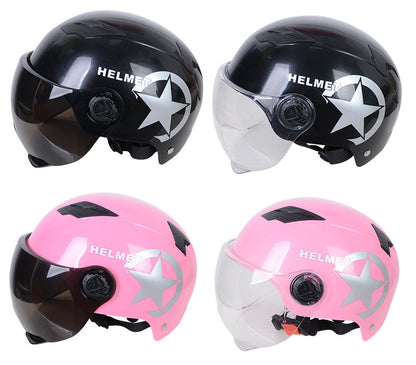 Harley Helmets Printing Advertising Helmets Four Seasons Sunscreen Helmets Thickened Men's and Women's Half Helmets Motorcycle Electric Vehicle Helmets