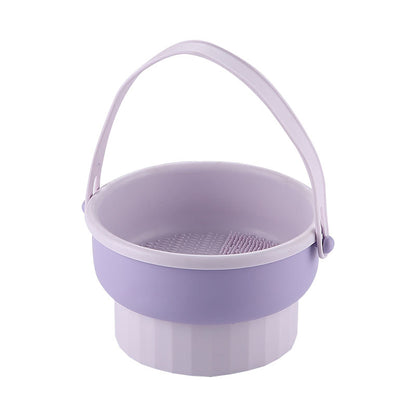 Makeup Brush Cleaning Bowl Cleaning Box Silicone Beauty Egg Cleaning Set Scrubbing Bowl Storage Rack Drying Tool Set