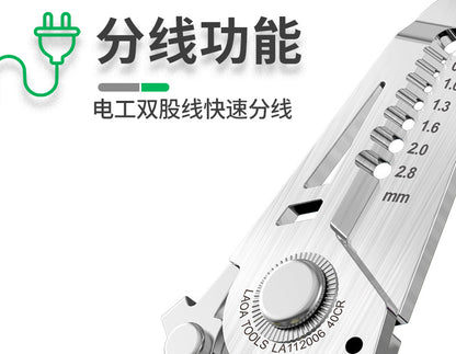 La a Stainless Steel Multifunctional Wire Stripping Pliers Electrician Special Pliers Tool Collection Electrician Pliers Wire Stripper Wire Cutter