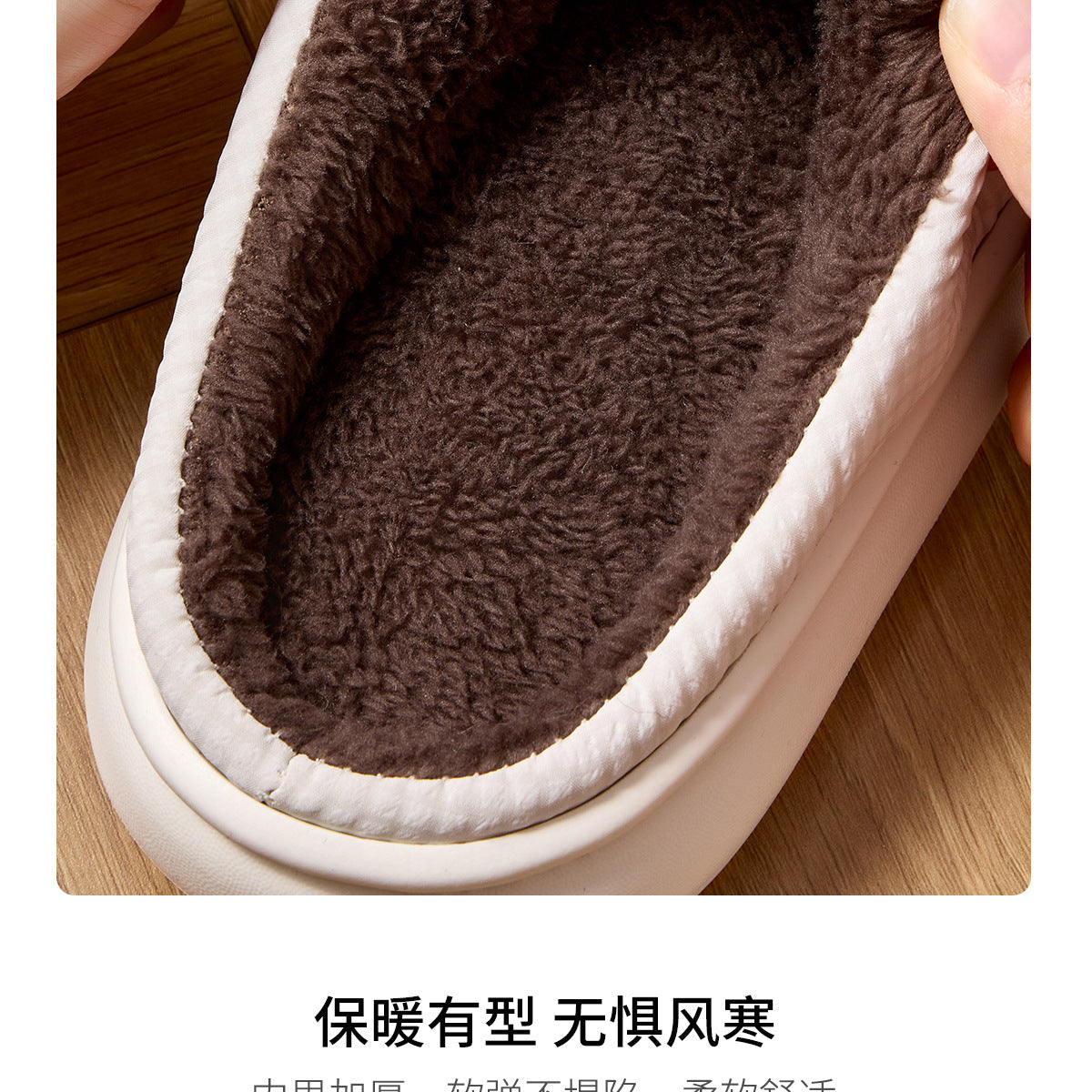 Waterproof Cotton Slippers for Men, Home Use, Autumn and Winter 2026 New Model, Indoor Home Warm Thick-Soled Warm Cotton Slippers for Men