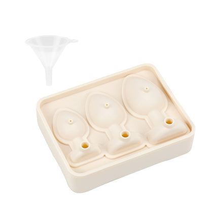 Creative Silicone Ice Tray Mold Party Whiskey Spoof Shape Mold Household Food Grade Ice Film with Funnel