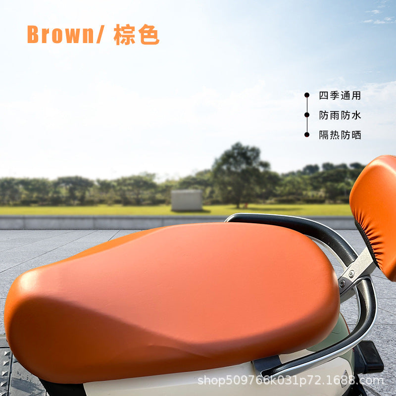 Pedal electric car waterproof leather cushion cover battery car pedal motorcycle rain-proof protective cover four seasons Universal