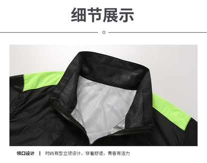 Summer new short-sleeved heatstroke prevention and cooling with fan air conditioning clothing men's work charging refrigeration welder cooling overalls