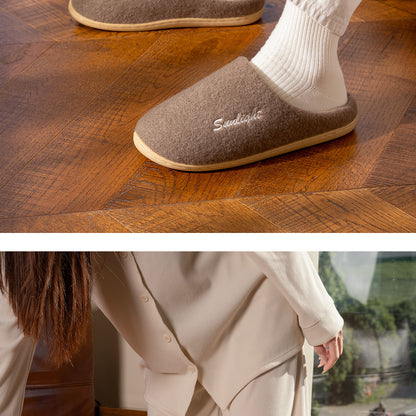 Silent Cotton Slippers for Women, Autumn and Winter 2026 New Model, Indoor Home Warm Plush Massage Detachable Cotton Slippers for Men