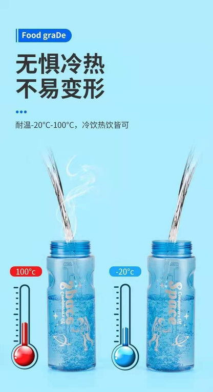 Super Large Capacity Space Cup Men's and Women's Sports Fitness Kettle Water Cup Anti-fall Explosion-proof Space Cup High Temperature Resistant Large Water Cup