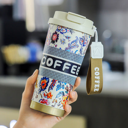 Overlord Tea Ji Tongyi Thermos Cup 316 Stainless Steel Lily-in-the-valley Coffee Cup Portable Car Double Drinking Gift Water Cup