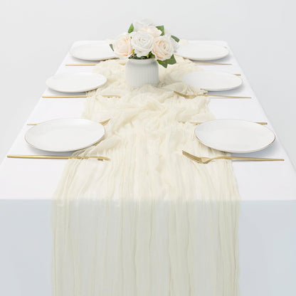 Cross-border foreign trade wholesale Bali yarn wrinkled table flag twist table flag tablecloth wedding party decoration wrinkled table flag