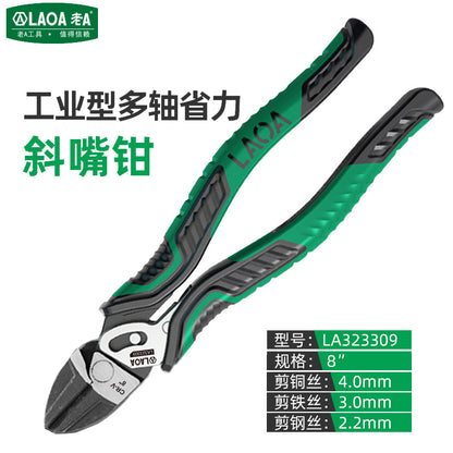 Industrial-Grade Eccentric Labor-Saving Wire Cutters Multi-Axis Electrician Pliers 8.5inch Professional Hand Pliers Side-Cutting Pliers