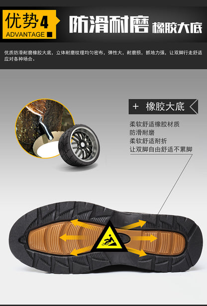 Popular men's cotton shoes genuine leather cotton boots pilot quick-heating shoes fleece-lined warm cotton leather shoes wool warm snow boots