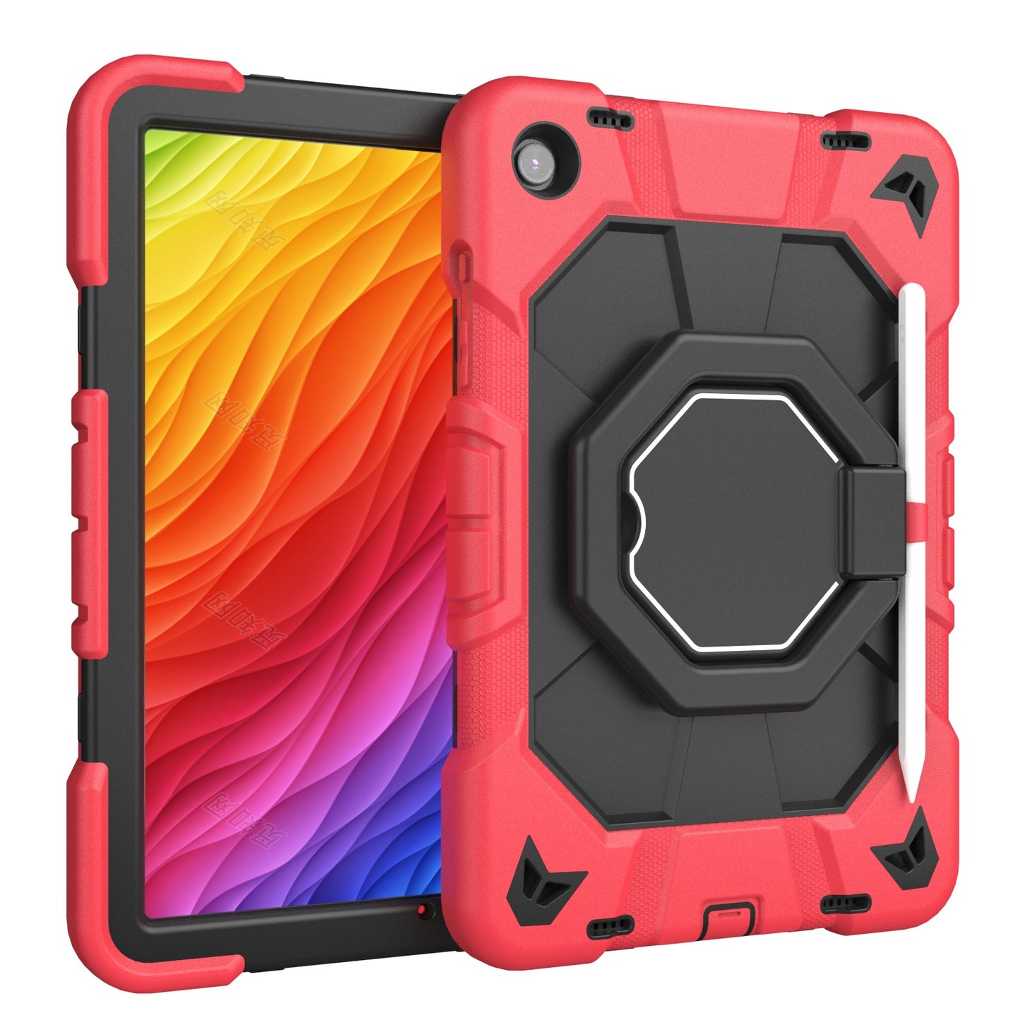 Suitable for Samsung Tab A9+ Tablet Protective Cover Satchel A9Plus Silicone Rotating Stand Kidsren's Anti-Fall Shell