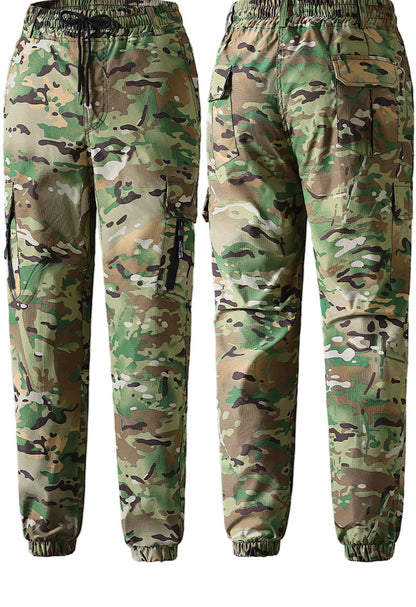 Outdoor Summer Camouflage Clothing suit Men's Wear-resistant Tear-resistant Multi-pocket Labor Protection Breathable Quick-drying Training Clothing Men's Tooling