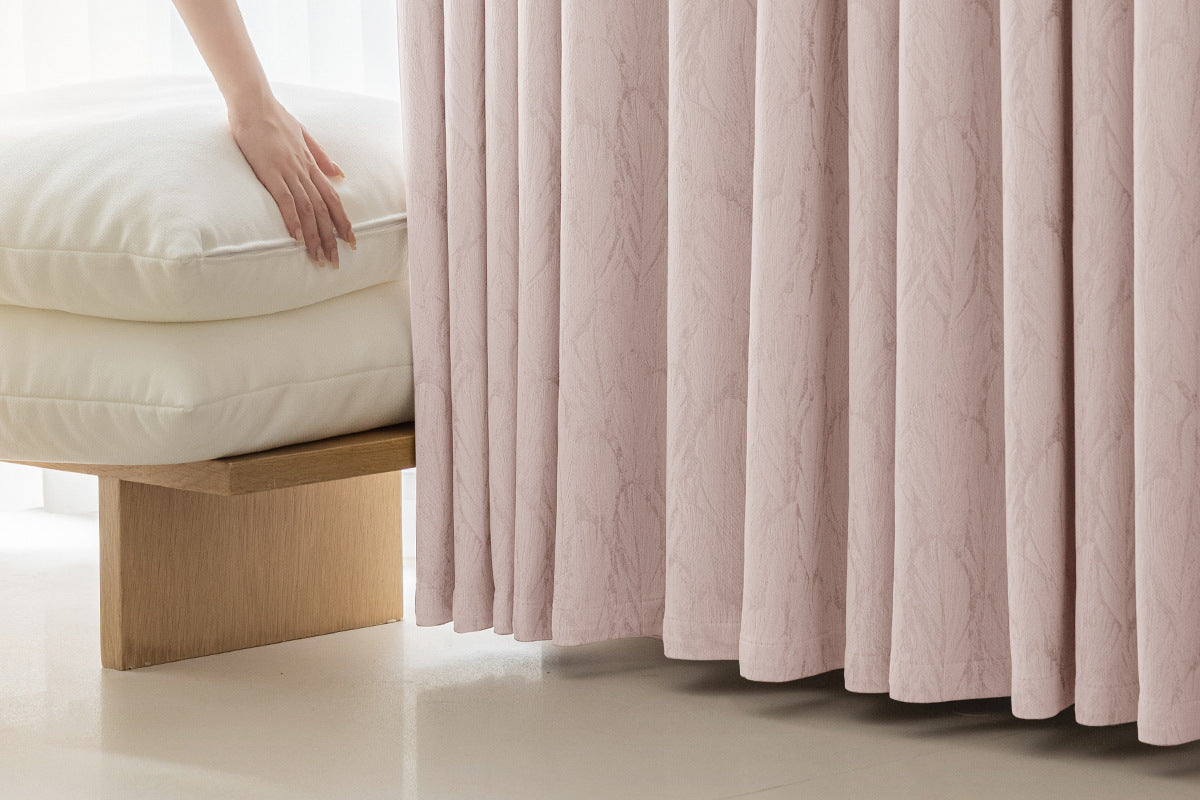 Cream Style Jacquard Curtain for Bedroom Premium Chenille Shading Living Room Bedroom French Light Luxury Shaoxing Curtain
