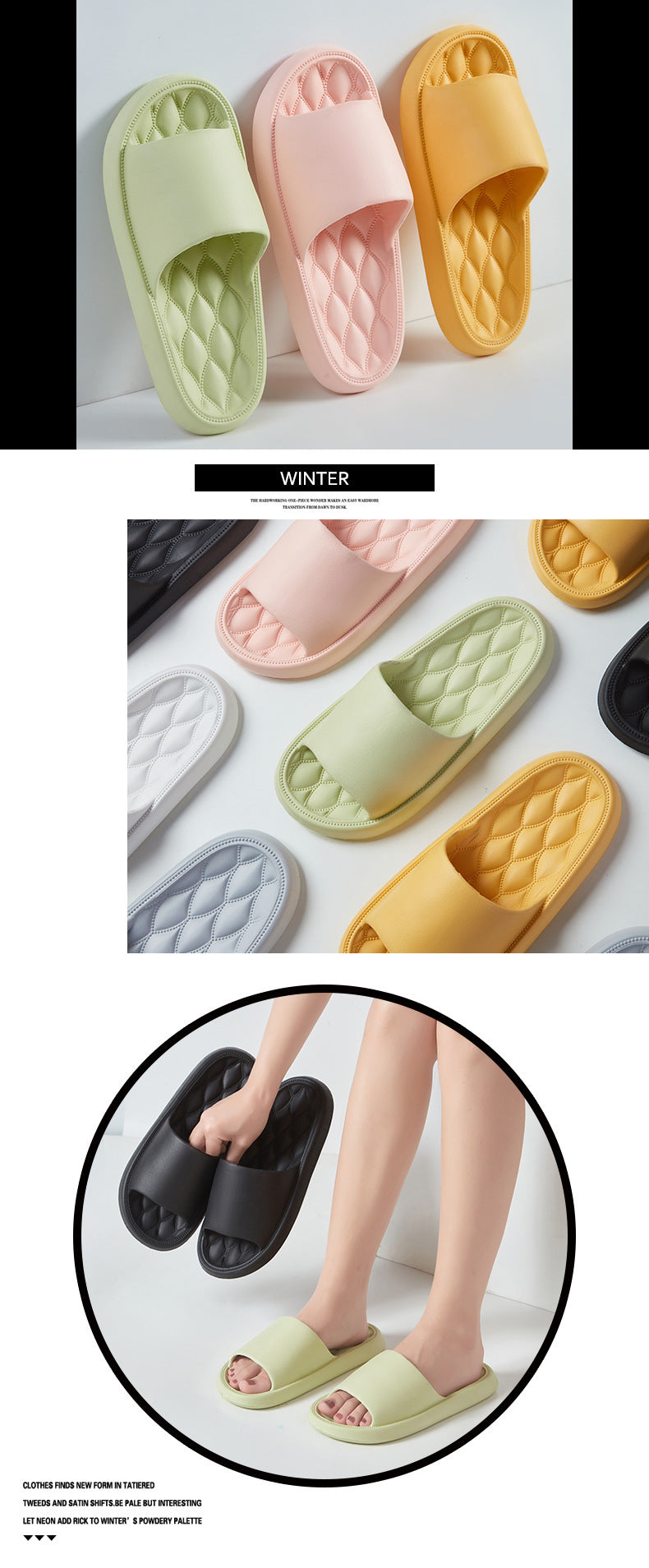 2025 New Style Slippers for Men, Indoor, Home, Non-Slip, Bathroom, Bathing, Eva Slippers for Women, Summer