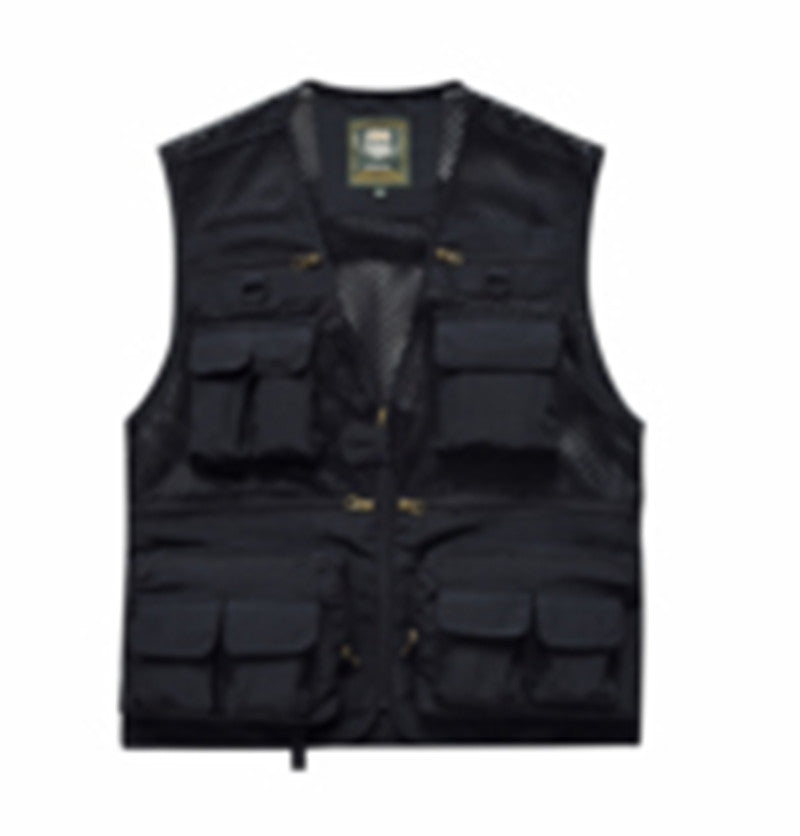 Four Seasons Photography Tooling Multi-Pocket Quick-Dry Vest Safety Waistcoat Logo Printing Men's and Women's Wear