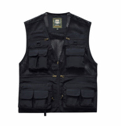 Four Seasons Photography Tooling Multi-Pocket Quick-Dry Vest Safety Waistcoat Logo Printing Men's and Women's Wear