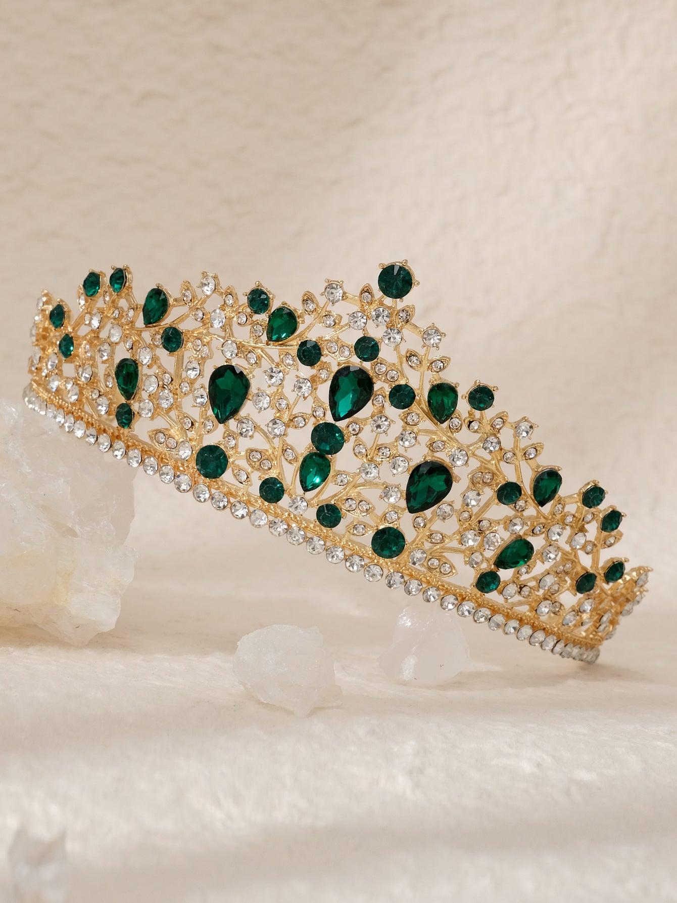 European and American All-match Bride Wedding Hair Accessories Light Luxury Full Diamond Birthday Party Crown Baroque Vintage Rhinestone Crown