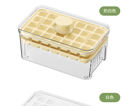 Cross-border pressing ice cube ice cube mould food grade pressing type household ice storage ice box with lid self-making ice box