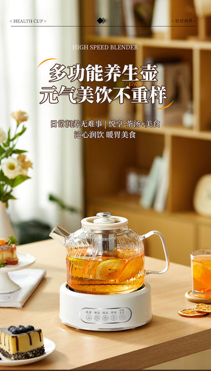 Health Pot Multi-functional Home Office Full Glass Flower Tea Pot Large Capacity Kettle Boiling Tea Pot Gift Box Gift